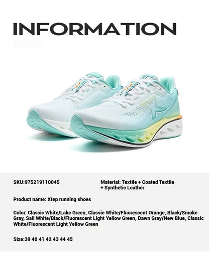 Xtep Reactive Coil 12.0 Running Shoes Male's 2025 Summer Elasticity Sports Shoes Rebound Cushioning Sneakers 975219110045