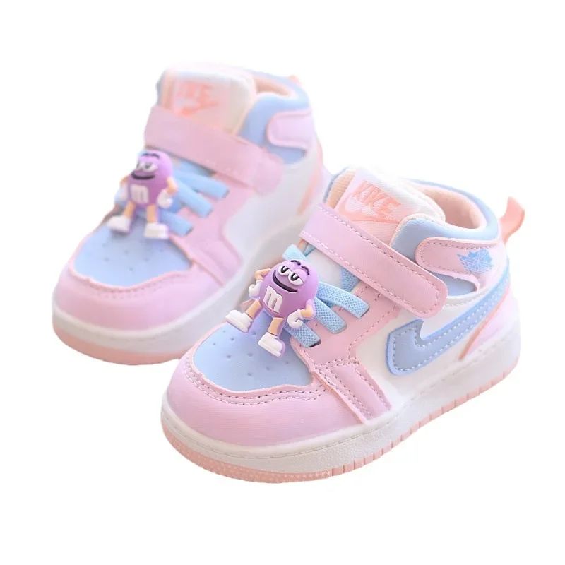 Boots Baby Girls Sneakers Board Shoes Cartoon Prints Soft Bottom Non-slip Children Casual Walking Shoes Boy Kids Children Shoes