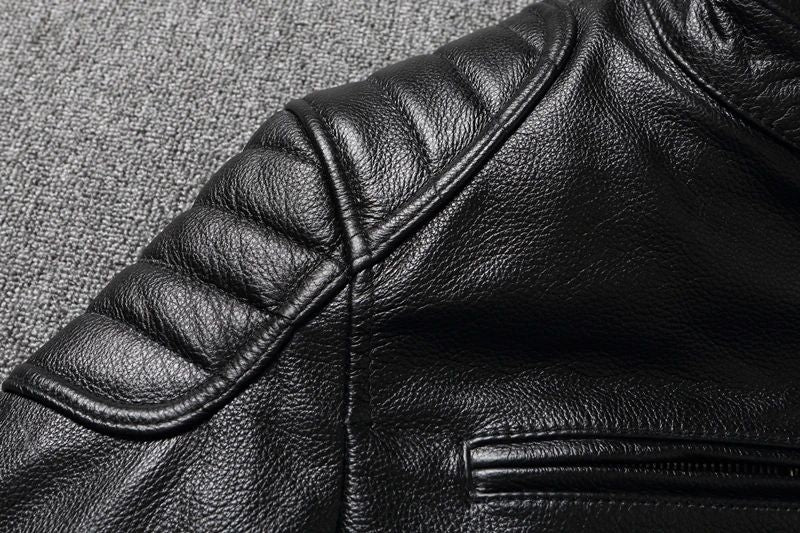 2025 New Leather Jacket Top Layer 100% Cowhide Leather Clothes Men's Stand Collar Motorcycle Clothes  Autumn Winter Plus Size