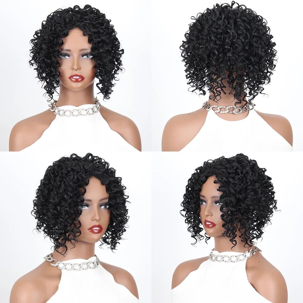 Toppers Sintéticos Afros Crespos Cabelo Cacheado Perucas Para Mulheres Negras Com Cabelo Ralo Aumentam O Volume Do Cabelo