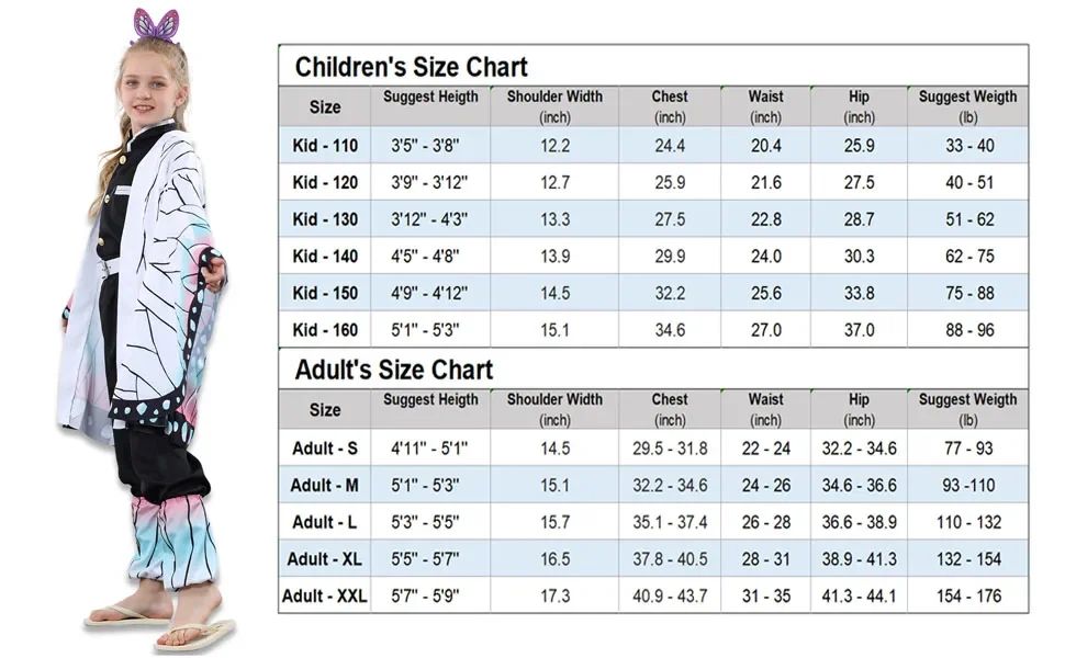 Anime Demon Slayer Kochou Shinobu Cosplay Costume Kimetsu No Yaiba Kochou Uniforms Wigs Hairs Halloween For Kids Adult Cos Party