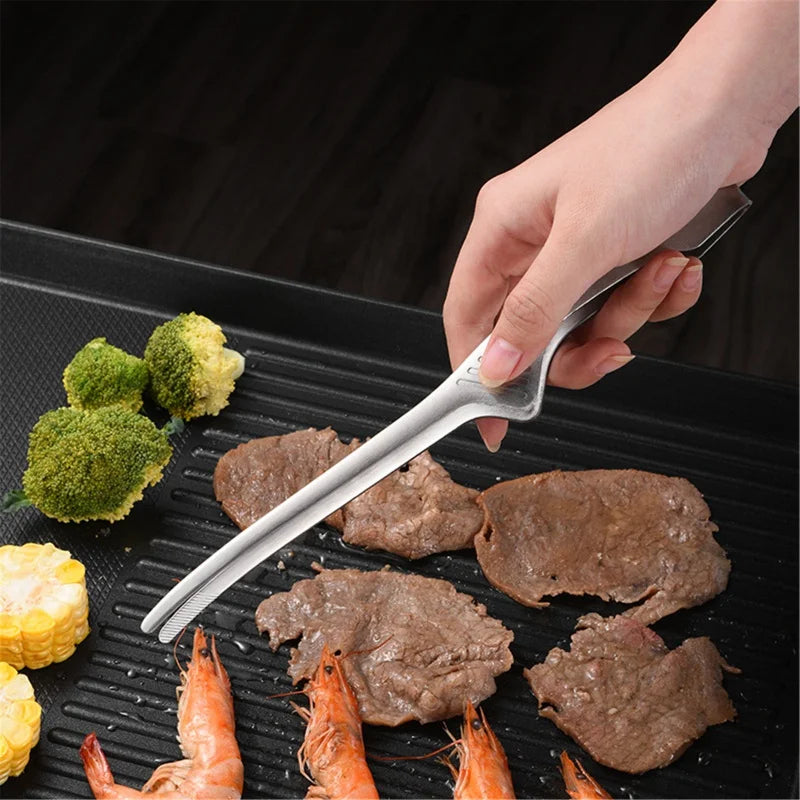 JJYY 304 Stainless Steel Food Tongs Long Handle Non-Slip Barbecue Tongs Steak Tongs Kitchen Cooking Tools kitchen accessories