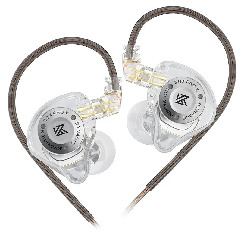 Fone de ouvido dinâmico KZ EDX PRO X HIFI Bass Earbud Esporte Música Cancelamento de Ruído Headsets Cabo 2 pinos KZ ZSTX ZSN PRO X EDC EDA ZVX