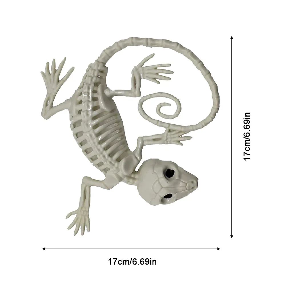 Fake Animal Skeleton Model Halloween Decor Dog Bat Spider Scorpion Cat Skeleton Scary Pendant Props Haunted House Accessories
