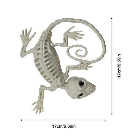 Fake Animal Skeleton Model Halloween Decor Dog Bat Spider Scorpion Cat Skeleton Scary Pendant Props Haunted House Accessories