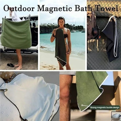 Beach Towel Bath Magnetic Beach Towel Towel During Beach Trips and Camping Magnetic Bath Towel Towel