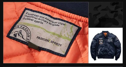 Winter Hip Hop Thick Warm Jacket Men High Quality Military Motorcycle Ma-1 Aviator Pilot Coats Male Baseball Bomber Jacket