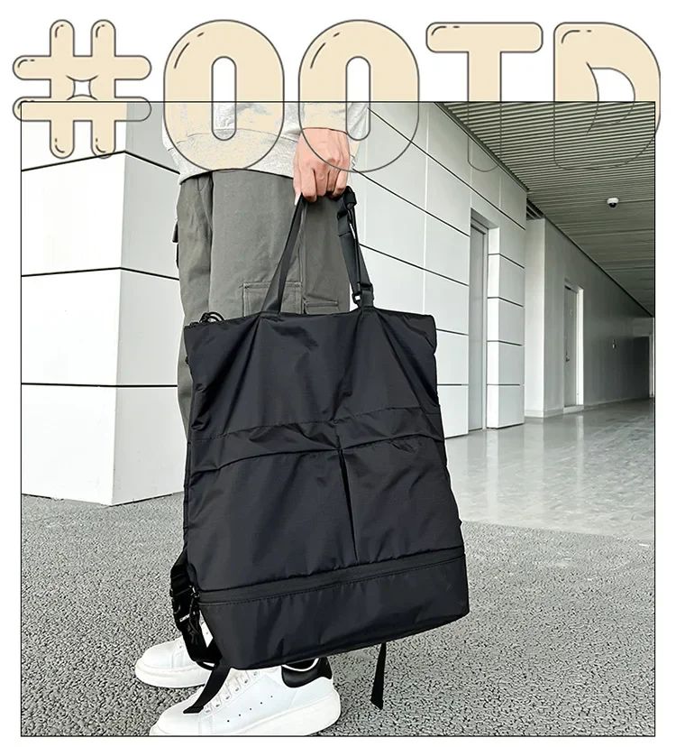 Mochila Unissex de Grande Capacidade Masculina e Feminina Mochilas de Nylon Impermeáveis Esportivas Modernas Mochilas Escolares Portáteis de Lazer Viagem