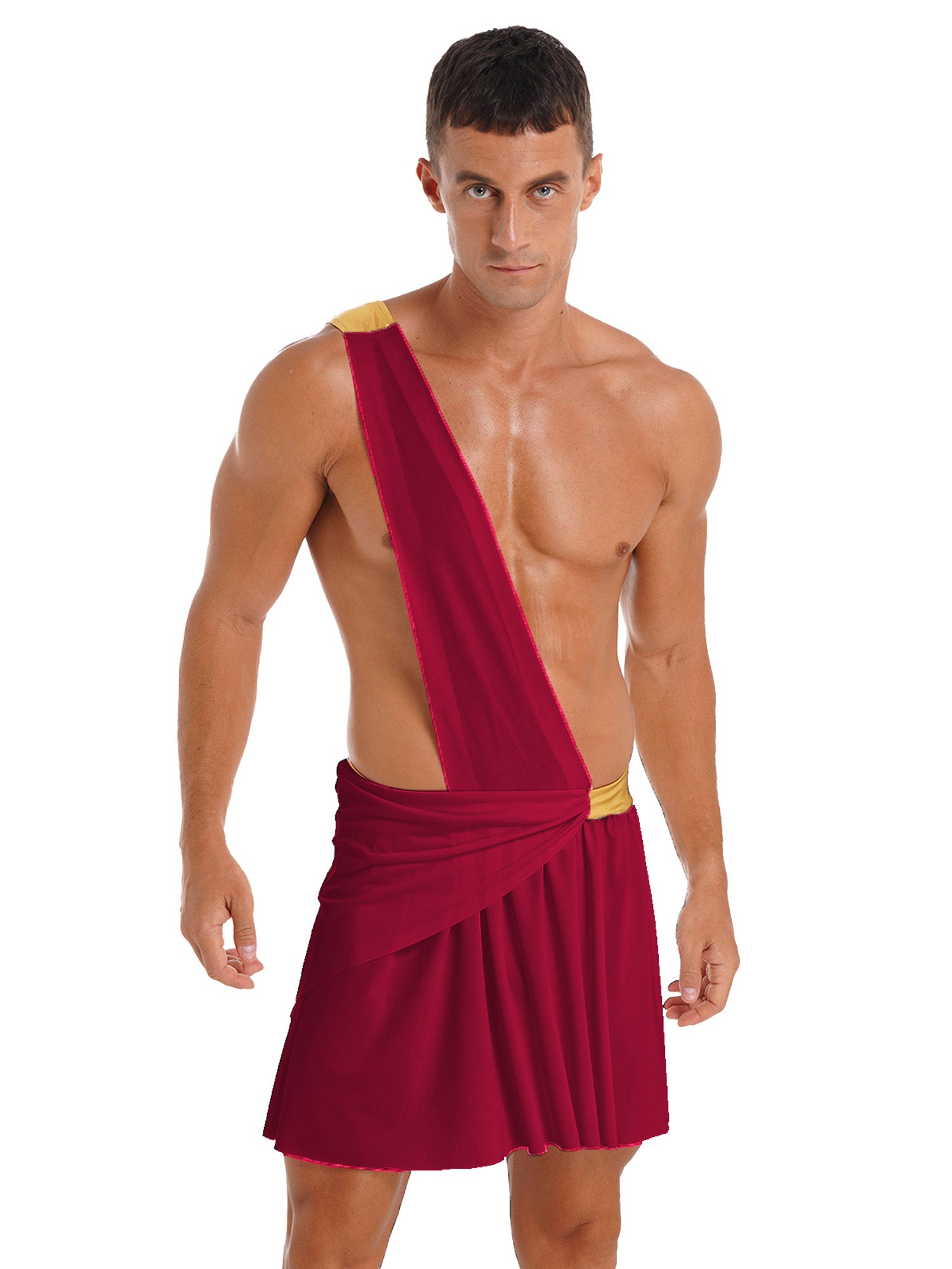 Mens Roman Toga Costume Ancient Greek Gods Senator Emperor Robe Uniform Halloween Party Cosplay Role Play Fancy Dress
