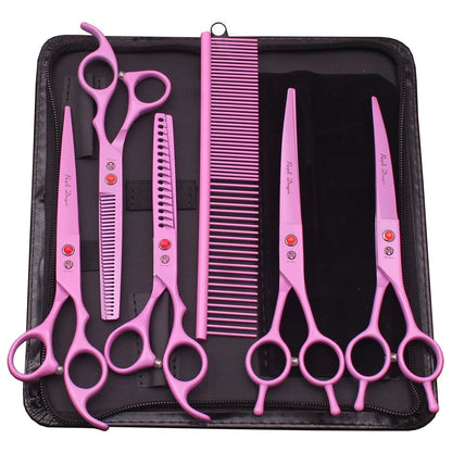 Kit de Tesouras para Tosa Purple Dragon 7" 6.5" de Aço Inoxidável para Pet Tesouras Curvas Tesouras Desbastadoras Tesouras Retas Chunker Z3002