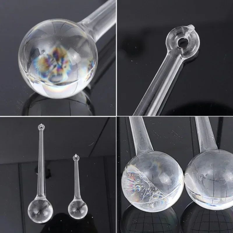 6-30Pcs DIY Crystal Raindrops Hanging Pendants Christmas Tree Lamp Glass Beads Curtain Decoration Home Party Ornaments Supplies