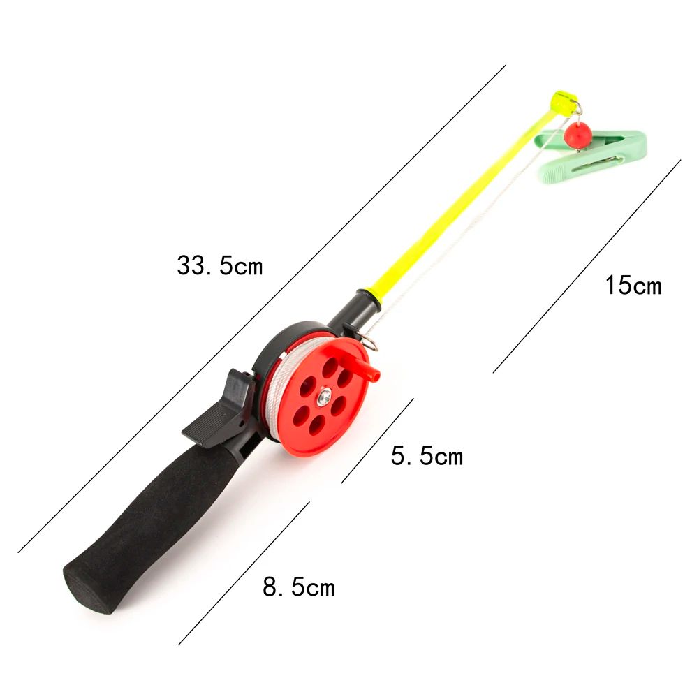NOVO Para Pesca ao Ar Livre Acessórios Portáteis Vara de Pesca de Caranguejo com Clipe 34cm Gelo de Inverno ao Ar Livre (aleatório)