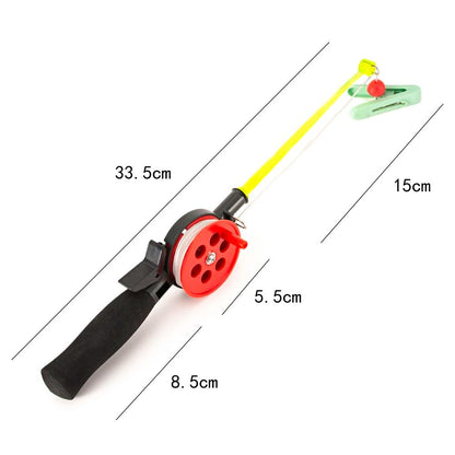 NOVO Para Pesca ao Ar Livre Acessórios Portáteis Vara de Pesca de Caranguejo com Clipe 34cm Gelo de Inverno ao Ar Livre (aleatório)