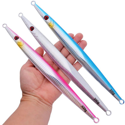 1PC NOVA Isca de Pesca Oceânica JIG de Afundamento Rápido 60g-300g Colher de JIGGING de Metal para Pesca em Alto Mar Isca Artificial Isca Pesada Atum