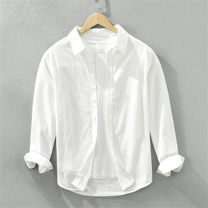 Mens long sleeve regular shirt Multi-color cotton plain shirt for Young men work tops Autumn men's clothing loose casual shirts