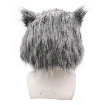 2026 Inosuke Hashibira Mask Helmet  Cosplay Hood Hair Pig Mask Headwear Halloween Carnival Costume Prop