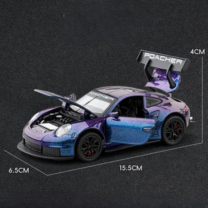 Carrinho Miniatura Diecast 1/32 Escala 911 GT3RS Carro Esportivo Modelo de Brinquedo Veículo Crianças Menino Aniversário Presente Decoração de Casa Brinquedo de Carro