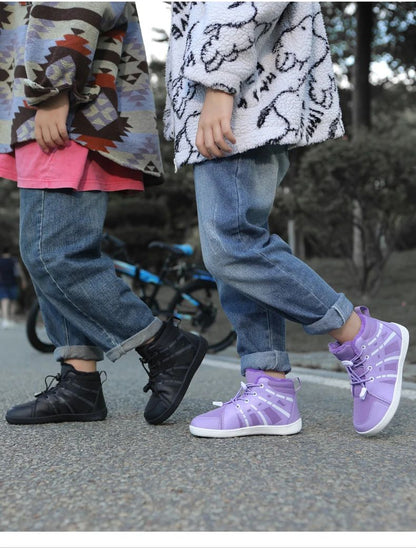 Fashion Kids Snow Boots Wide ToeBox Shoes Kid's Waterprof Barefoot Sneakers Boys Girls Warm Cotton Lightweight Non-slip Sneakers