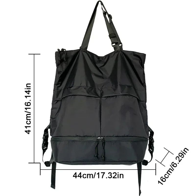 Mochila Unissex de Grande Capacidade Masculina e Feminina Mochilas de Nylon Impermeáveis Esportivas Modernas Mochilas Escolares Portáteis de Lazer Viagem