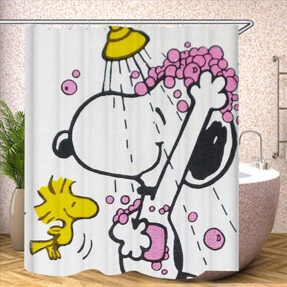 Snoopy Bathroom Decorations and Accessories Curtains for Shower Bath Curtain Sets Full Set Anime 120x180cm