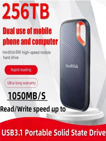 Original SSD 1TB High Speed External Hard Drive USB 3.1 Type-C Interface Hard Disk 4TB Mass Solid Drive for Laptop/PC/MAC