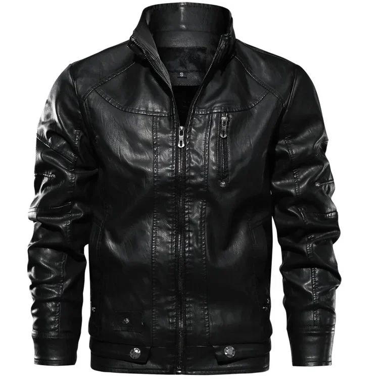 Mens Leather Jackets High Quality Classic Motorcycle Jacket Male Plus faux leather jacket men spring Drop shipping