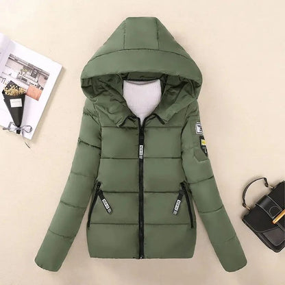 2025 New Winter Jacket Women Parkas Hooded Short Coats Female Parka Warm Thicken Jacket Korean Loose Cotton Padded Outwear