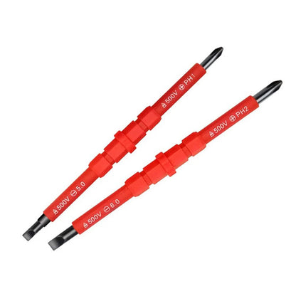 Conjunto de Chaves de Fenda Isoladas 3 em 1 PH1/PH2, Kit de Ferramentas Multiuso para Eletricistas, Chave de Fenda de Fenda Cruzada