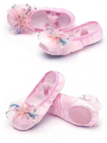 Lovely Princess Dance Soft Soled Ballet Shoe Children Girls Cat Claw Chinese Ballerina Exercises Shoes