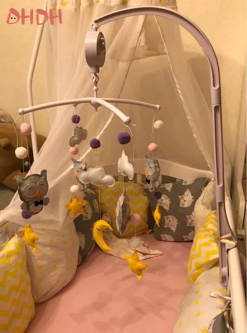Baby Mobile Rattles Toys Baby Toys 0-12 Months Carousel Crib Holder Baby Mobile To Bed Bed Bell Mom Handmade Toys for Newborns