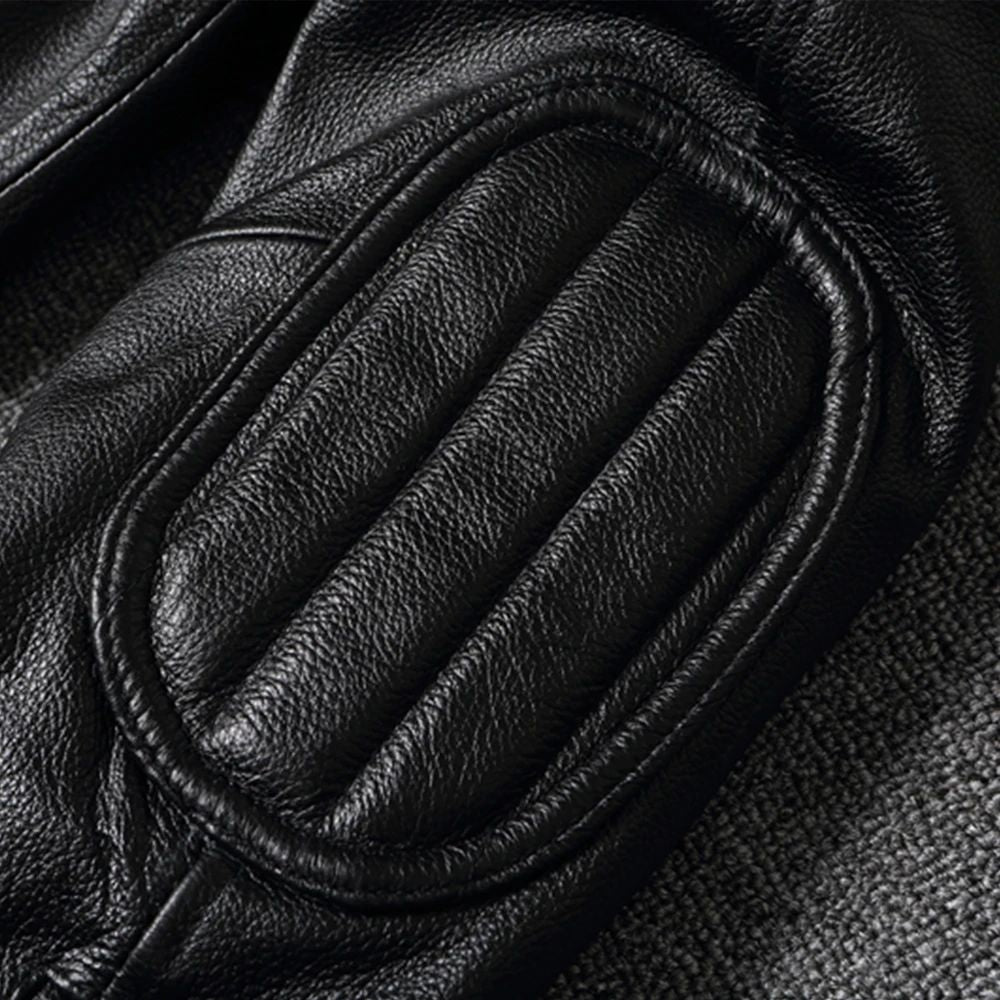 2025 New Leather Jacket Top Layer 100% Cowhide Leather Clothes Men's Stand Collar Motorcycle Clothes  Autumn Winter Plus Size