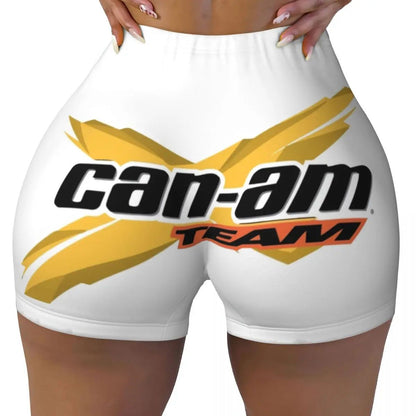 Custom Women's BRP ATV Unisex Can Am Logo Workout Yoga Shorts Athletic Gym Volleyball Biker Shorts