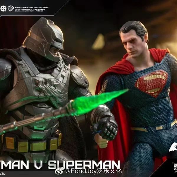 New Original Fondjoy BVS Armored Batman Batalla Damaged Superman Figure Set 1/9 Batman V Superman: Lover of Justice DC