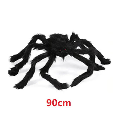 Teia de Aranha Gigante Preta Assustadora de Halloween Decoração de Halloween para Casa Bar Adereços de Casa Assombrada Decoração Externa de Feriado