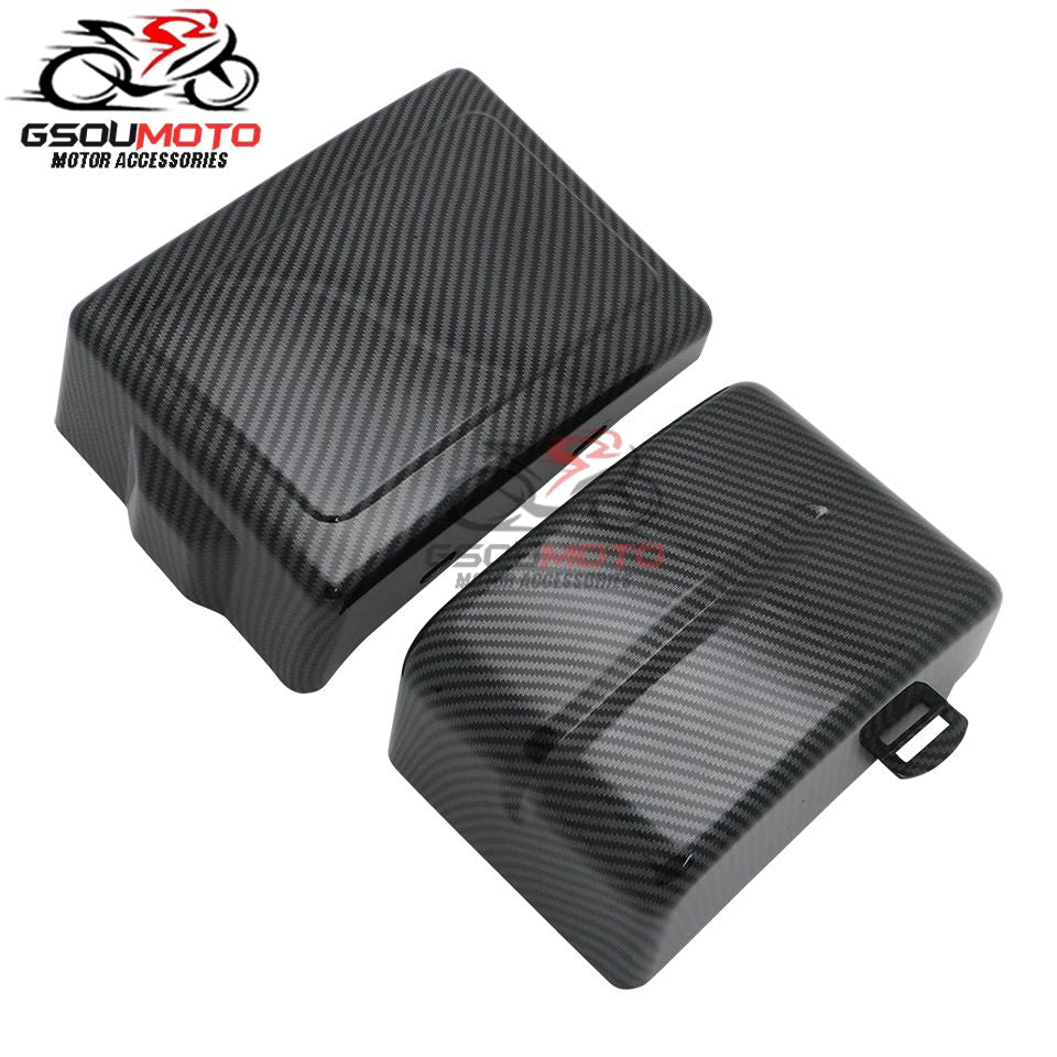 Motorcycle Black Battery Side Fairing Frame Covers Cap For Harley Dyna Street Fat Bob Super Glide Wide Glide Switchback FLD FXD