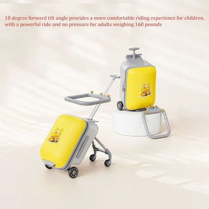 Mala de Viagem Infantil com Rodinhas Carrinho de Bagagem para Crianças Assento de Viagem Carrinho de Passeio Mala de Bordo para Bebê