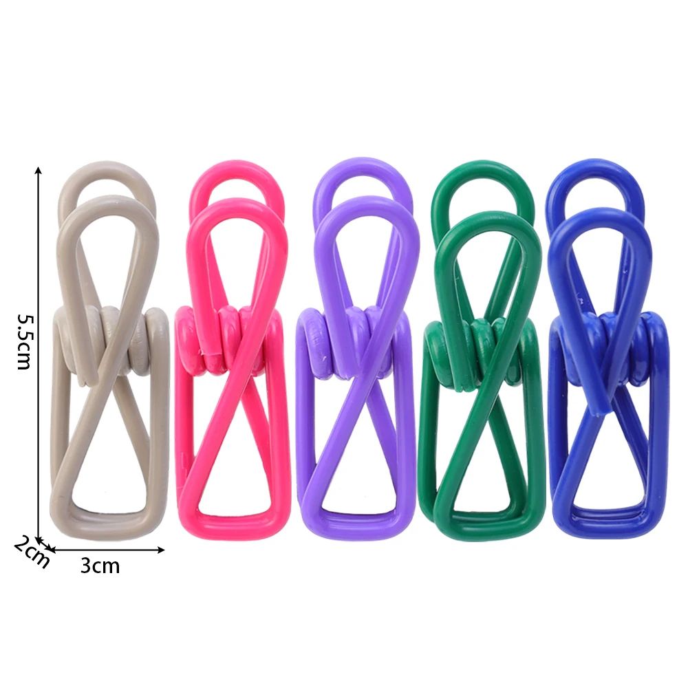50/1pcs Colorful Sealing Clip Portable Clothespins Food Snack Seal Sealing Storage Clips Metal Clamp Household Kitchen Supplies