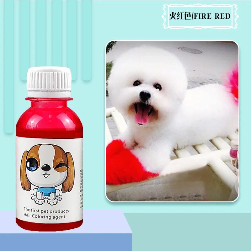 Pasta de Tintura para Pelos de Animais de Estimação Duradoura para Cães, Pasta de Tintura de Poodle Bichon, Removedor de Manchas Coloridas em Pó 100ML