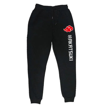 Calças de Moletom Akatsuki de Anime Mais Vendidas Calças de Lã Estampadas de Moda Masculinas Femininas para Corrida Hip Hop Roupas de Rua S-3GG