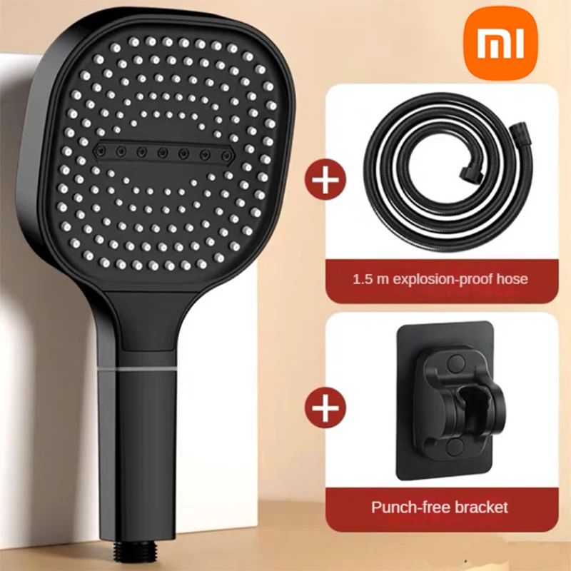 Xiaomi Novo Painel Grande 3 Modos Ajustáveis Chuveiro Doméstico de Alta Pressão com Massagem e Elemento Filtrante Acessórios para Banheiro