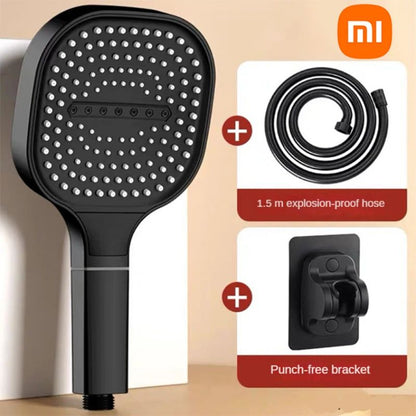 Xiaomi Novo Painel Grande 3 Modos Ajustáveis Chuveiro Doméstico de Alta Pressão com Massagem e Elemento Filtrante Acessórios para Banheiro