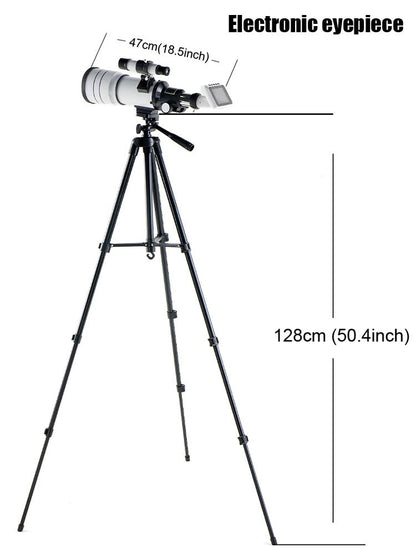 30070 Professional Astronomical Telescope  Monocular Electronic Eyepiece 70MM Large-Aperture for Stargazing Bird Watching