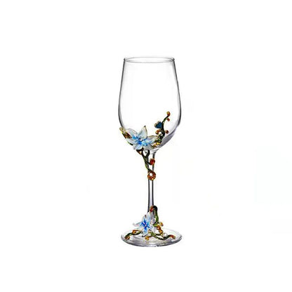 Taças de Cristal Criativas com Esmalte para Champagne Conjunto de Taças de Luxo Taças de Vinho Taça Vintage para Beber
