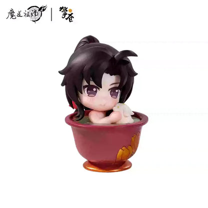 Mo Dao Zu Shi Versão Q Oficial de "Jade Cup Flowing Light" Wei Wuxian Lan Wangji Anime Periférico Enfeites Action Figurine