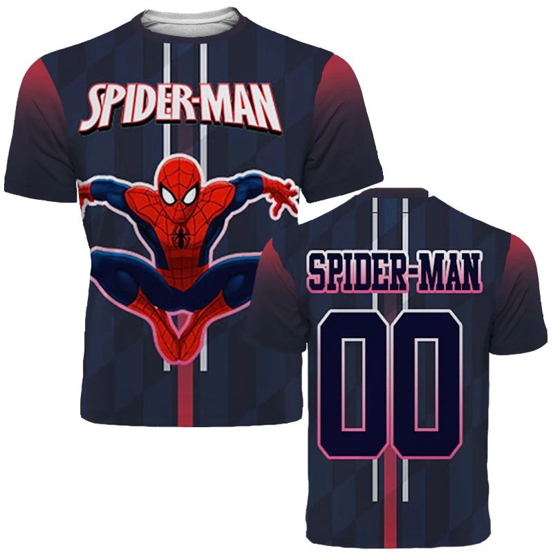 2025 New Marvel superhero Spider-Man Spider-sensing Football jerseys for men and women quick-drying T-shirts graphic t shirts