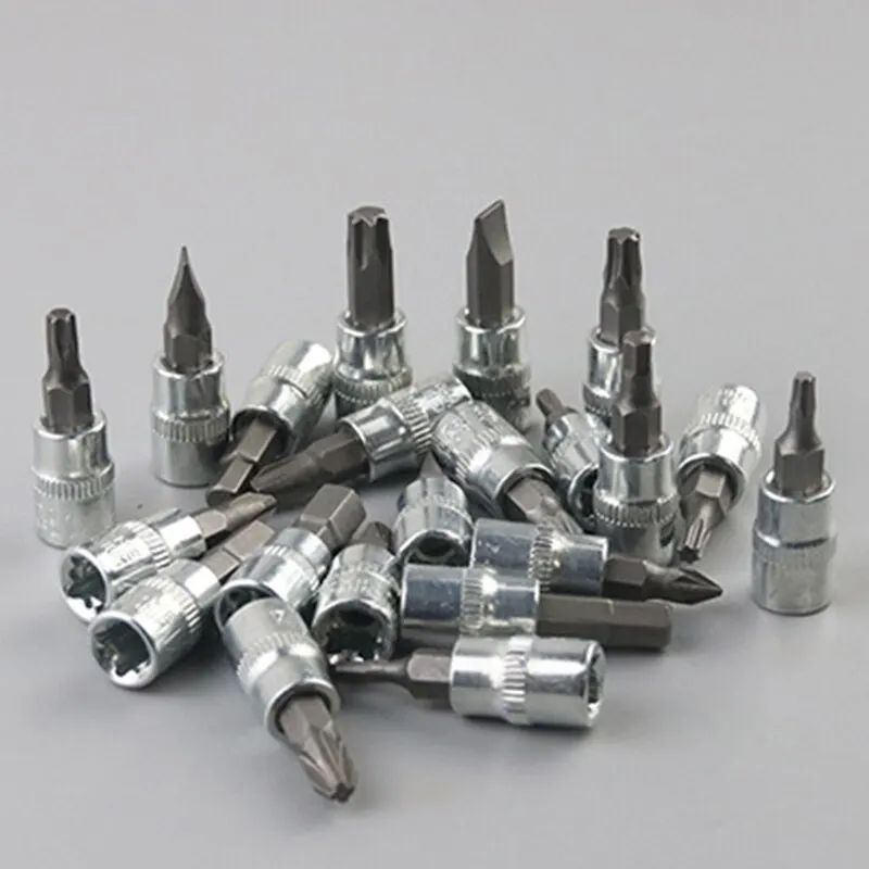 Jogo de Ferramentas para Carro Mecânico 46 Peças Kit Soquete de 1/4 Pol. com Chave Catraca de Torque - Combo para Reparo Automotivo