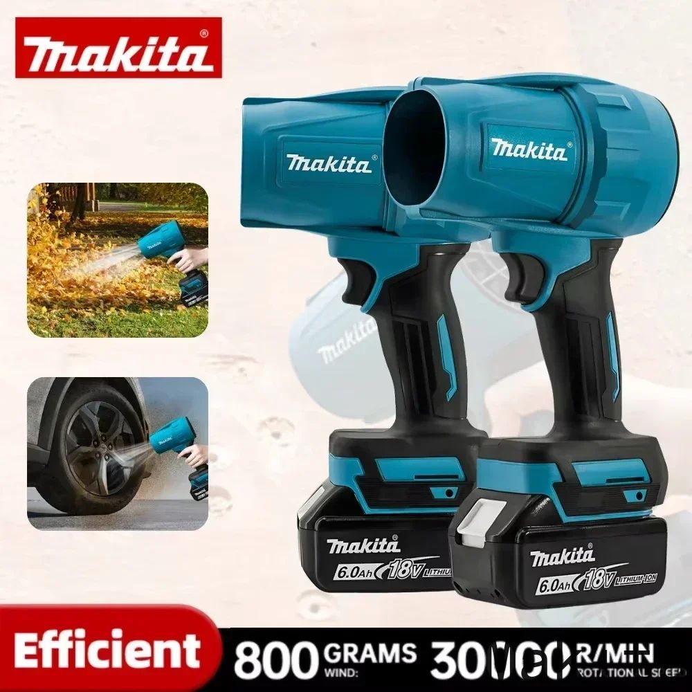 Soprador Violento Makita 30000RPM Turbo Jet Fan 18V Espanador Elétrico Velocidade do Vento Turbo Ferramenta Recarregável para Limpeza Automotiva