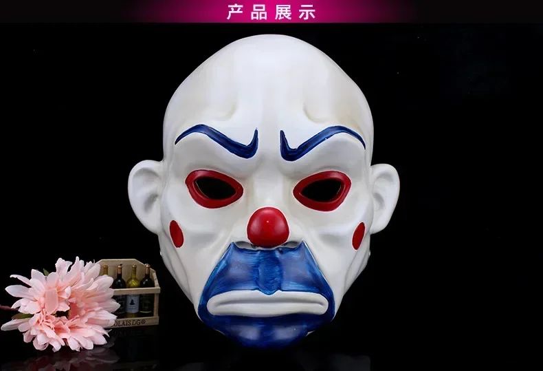 2026  Mask for Halloween Party Clown Accessories Dark Knight Joker Thief