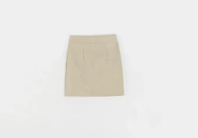 Mini Dress Short Black Pu Leather Skirt Sexy Professional Tightening Women's Underwear 2024 New Style Ultra-short Female Suit