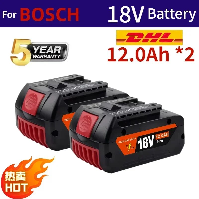 Para bateria Bosch Profissional 18V 12.0Ah, compatível com GBA GBH GSR GSB, bateria de substituição para BAT618 BAT609 BAT620